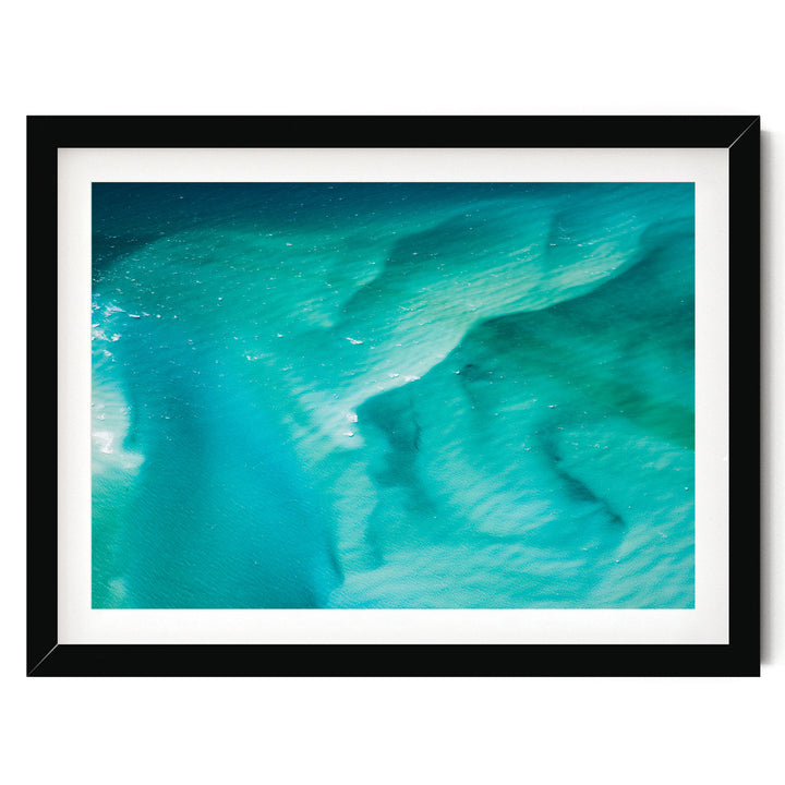 Ocean Abstract, Whitsundays, Australia – fine art print in a black frame with white mat