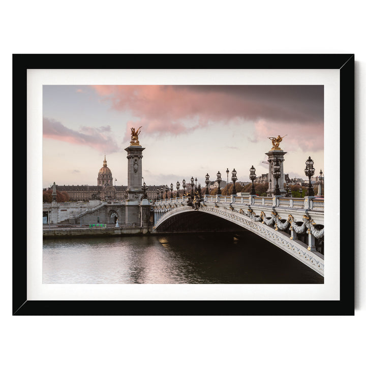 Pont Alexandre III, Paris, France – fine art print in a black frame with white mat