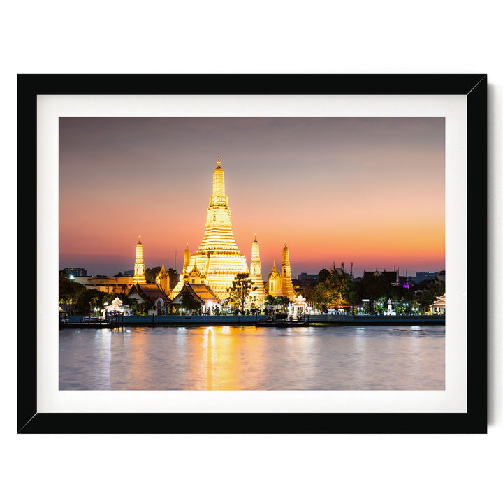 Wat Arun, Bangkok, Thailand – fine art print in a black frame with white mat