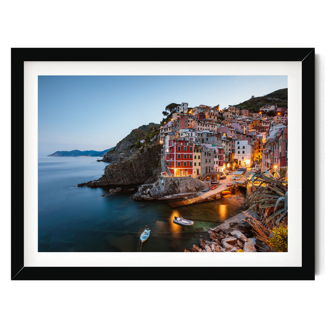 Riomaggiore, Cinque Terre, Italy – fine art print in a black frame with white mat