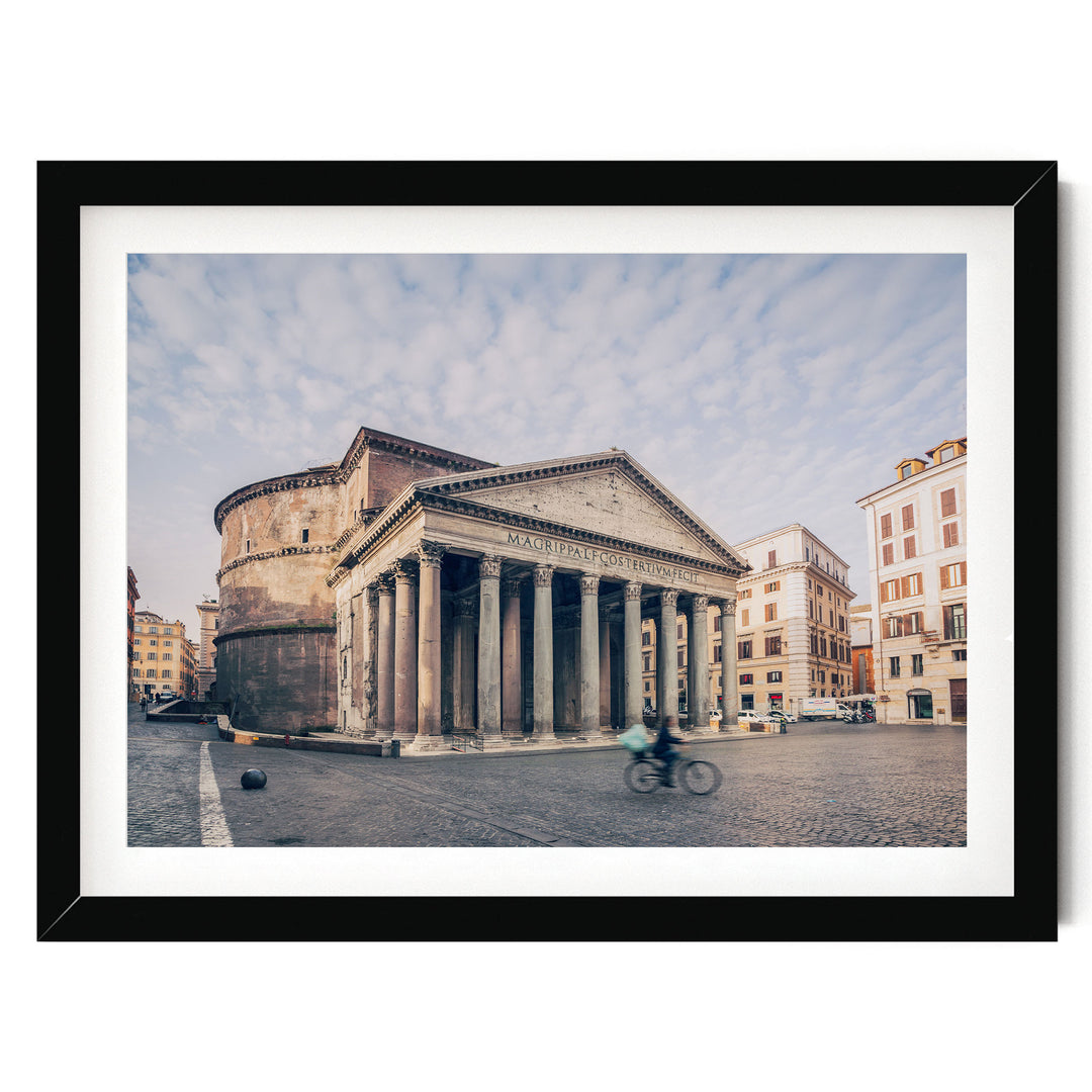 Pantheon, Rome, Italy – fine art print in a black frame with white mat