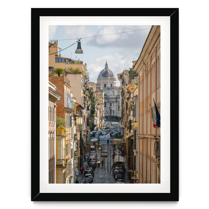 Monti Quarter, Rome, Italy – fine art print in a black frame with white mat