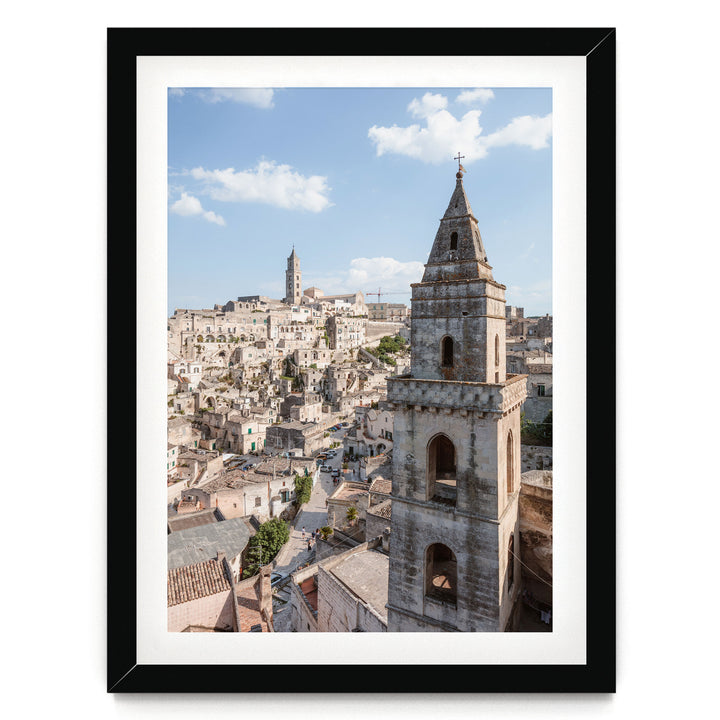 Old Town, Sassi di Matera, Italy – fine art print in a black frame with white mat