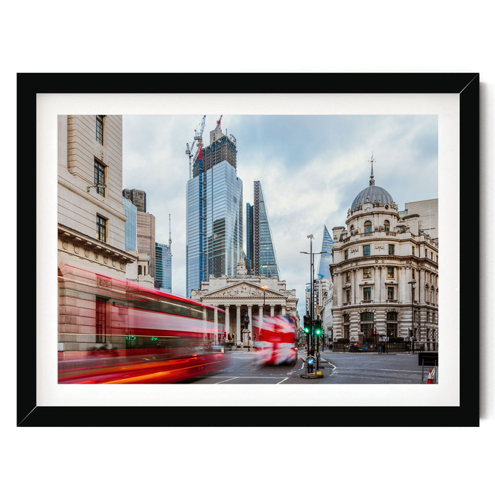 The City of London, England – fine art print in a black frame with white mat