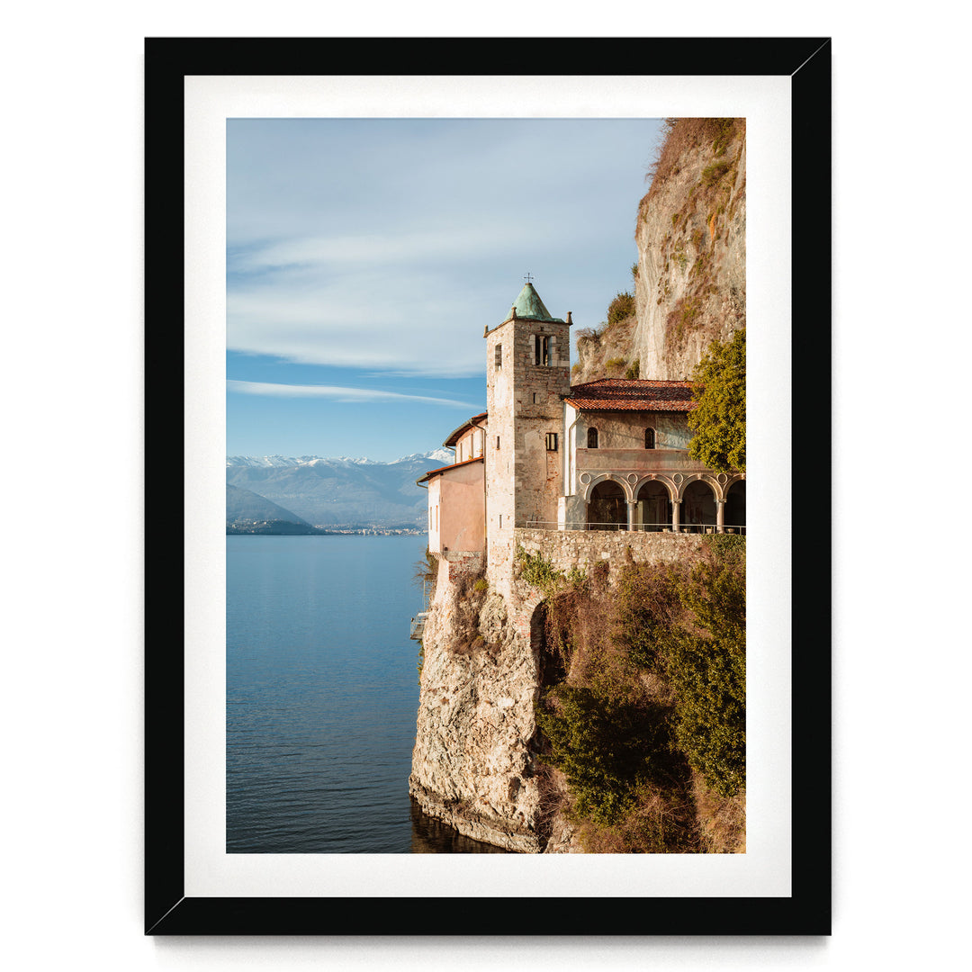 Hermitage on the Lake, Lake Como, Italy – fine art print in a black frame with white mat
