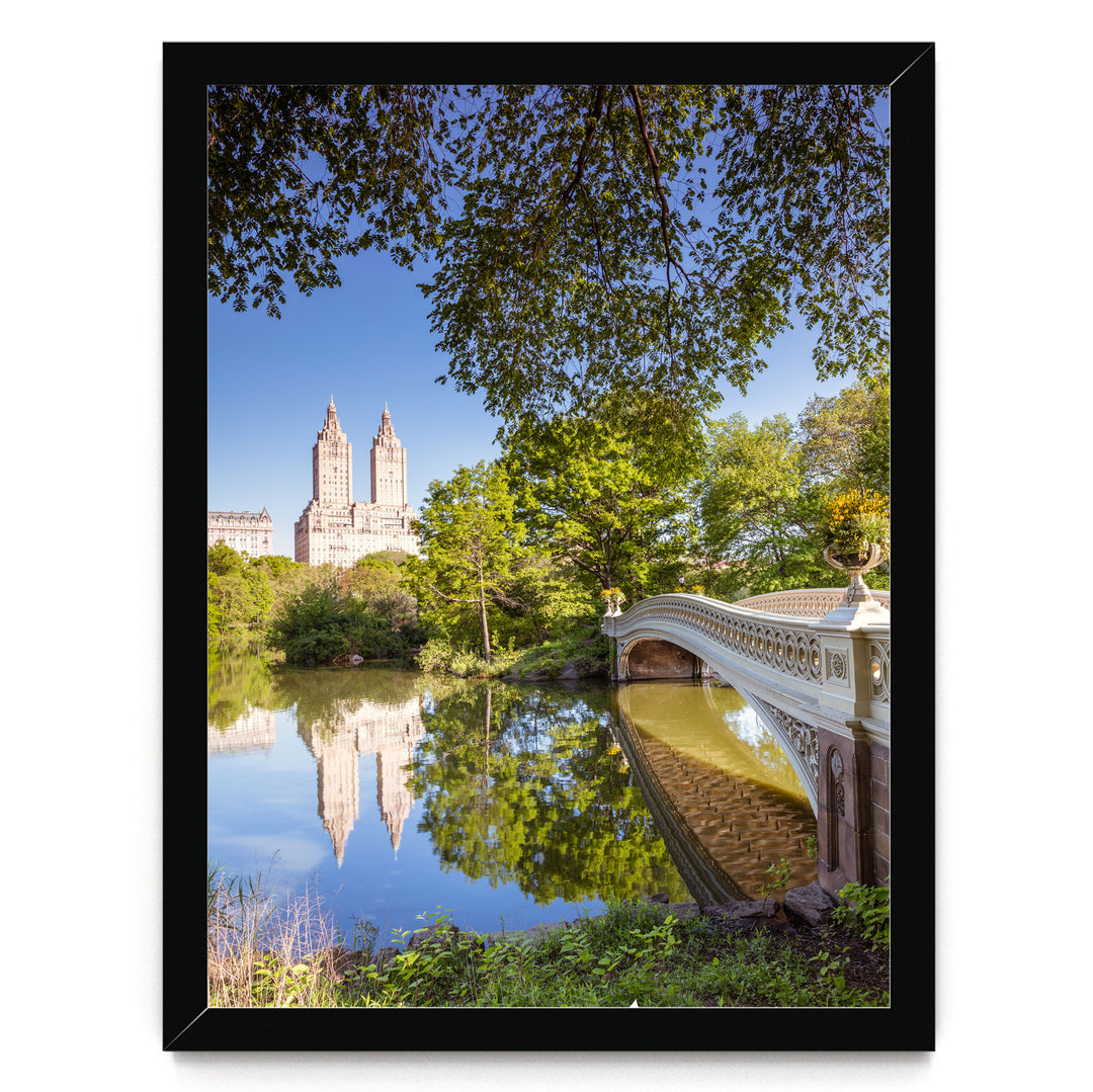 Central Park in Spring, New York City – fine art print in a black frame, no mat