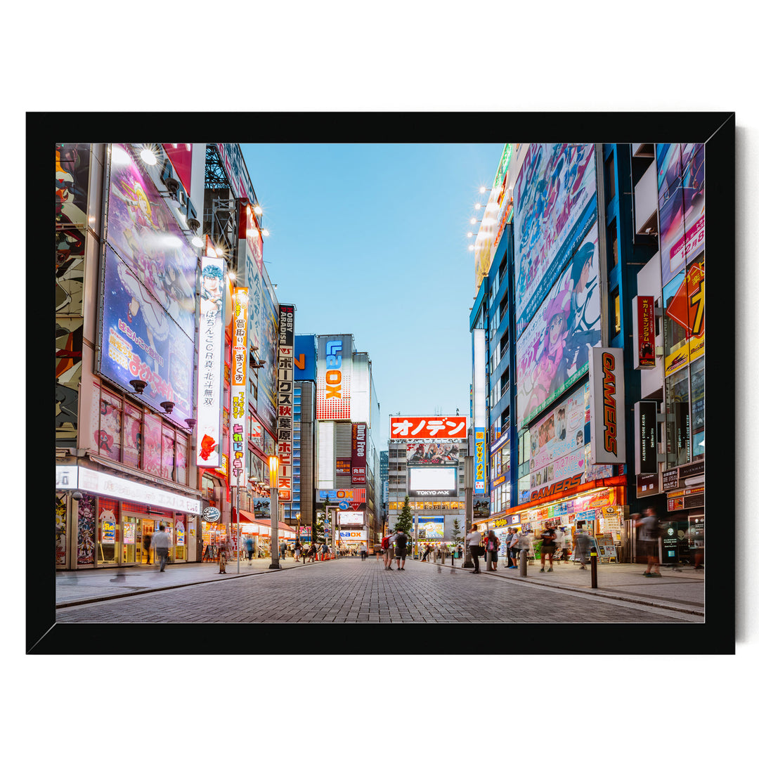 Akihabara Electric Town, Tokyo, Japan – fine art print in a black frame, no mat