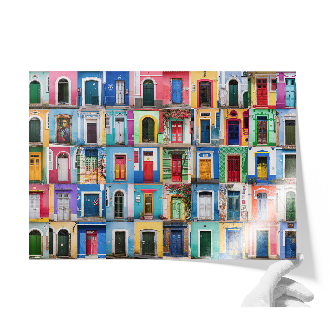 Colorful Doors of Brazil IV unframed print on lustre photo paper