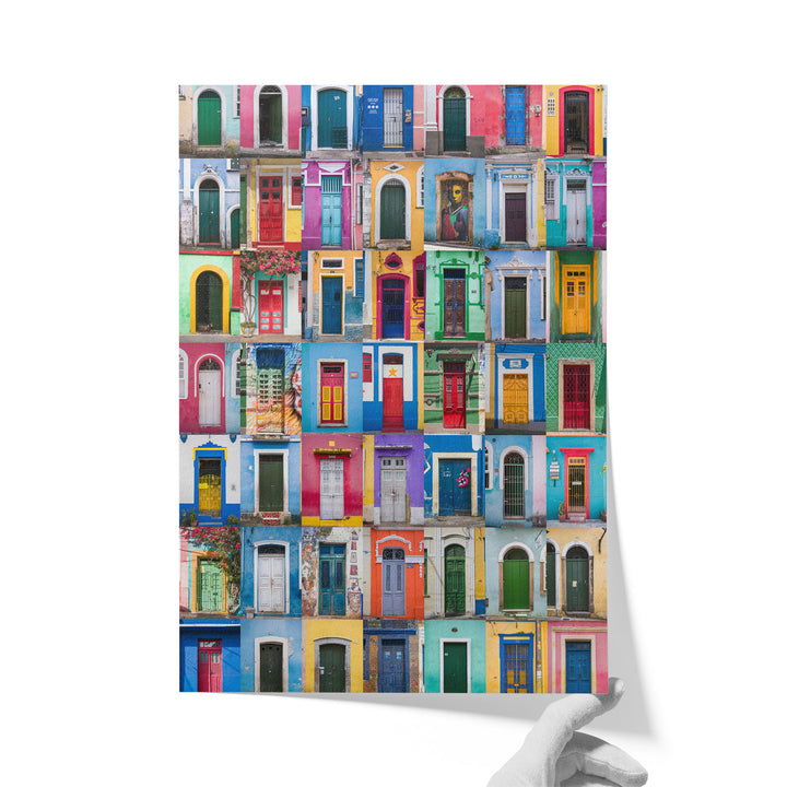 Colorful Doors of Brazil III unframed print on matte fine art paper