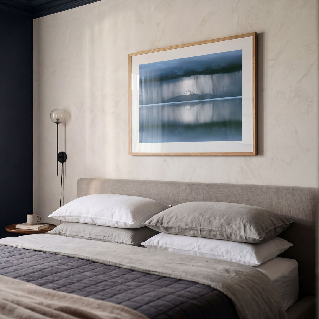Storm over Salar de Uyuni II, Bolivia framed print styled on the wall