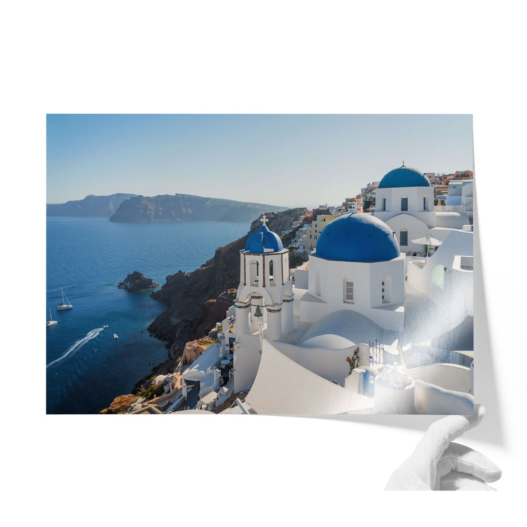 Blue Santorini, Oia, Greece unframed print on lustre photo paper
