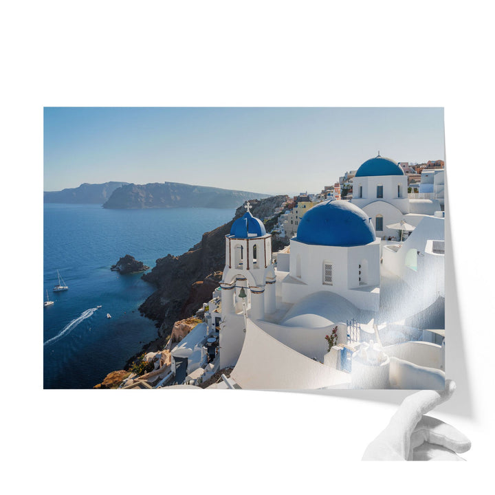 Blue Santorini, Oia, Greece unframed print on lustre photo paper