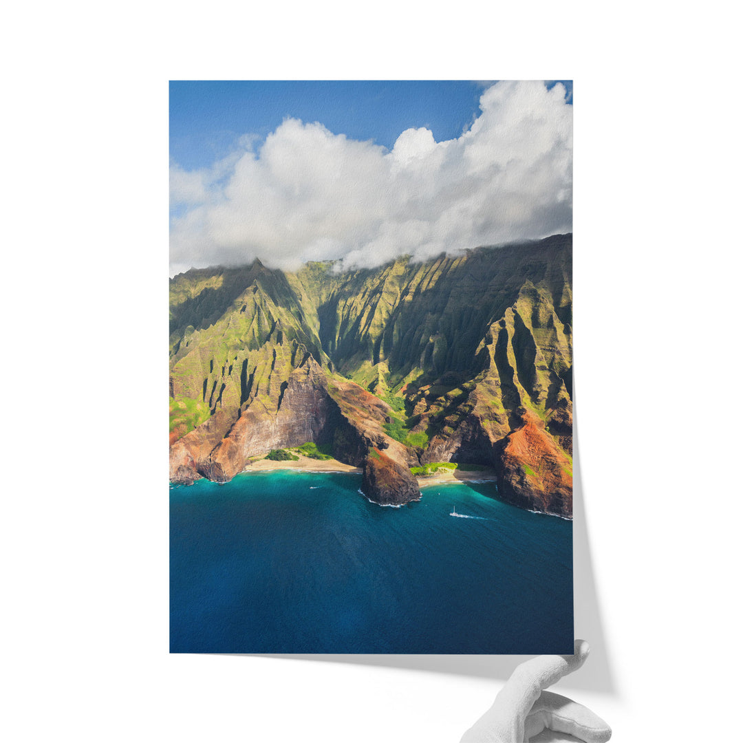 Kauai Cliffs II, Na Pali Coast, Hawaii unframed print on matte fine art paper