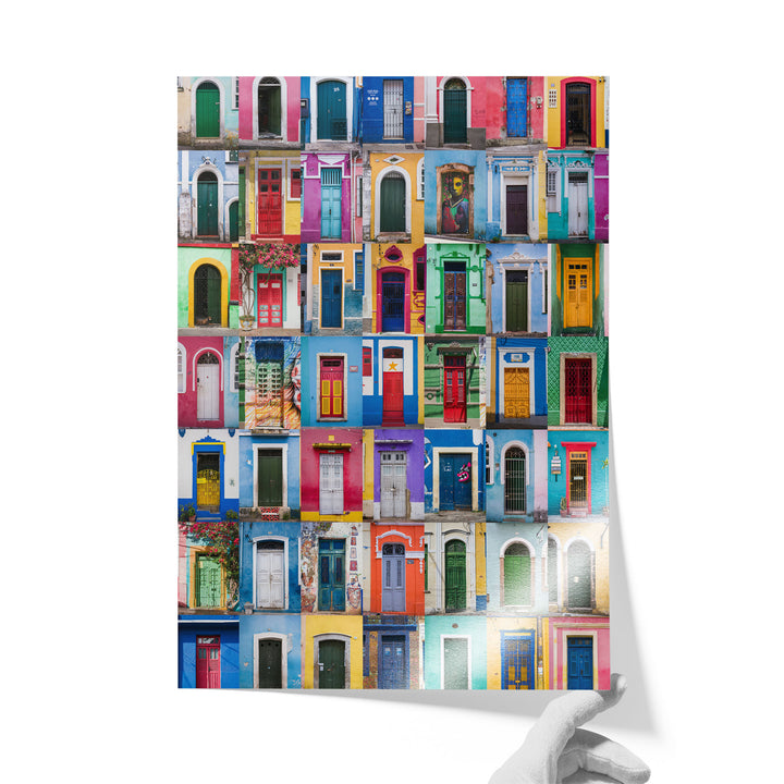 Colorful Doors of Brazil III unframed print on lustre photo paper