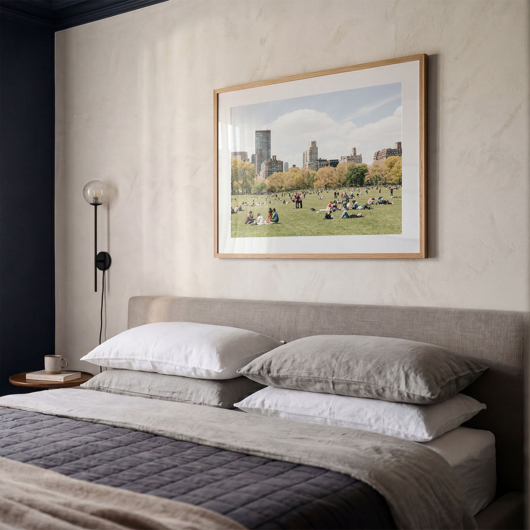 Sheep Meadow, Central Park, New York City framed print styled on the wall