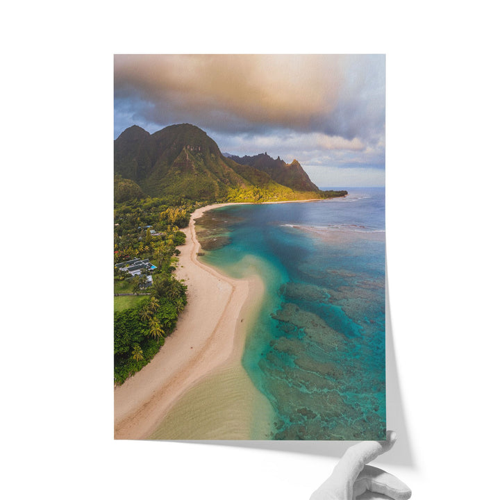 Tunnels Beach I, Kauai, Hawaii unframed print on matte fine art paper