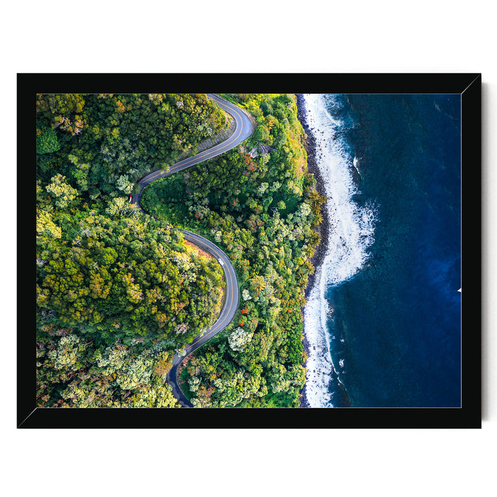 Road to Hana II, Maui, Hawaii print in a black frame without mat
