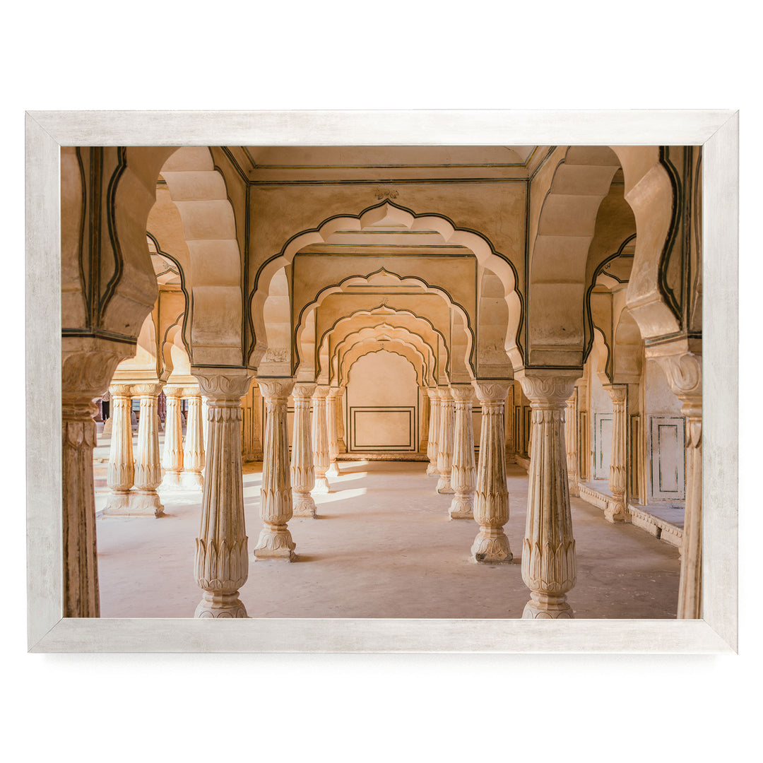 Archway, Amber Fort, Jaipur, India print in a silver frame without mat