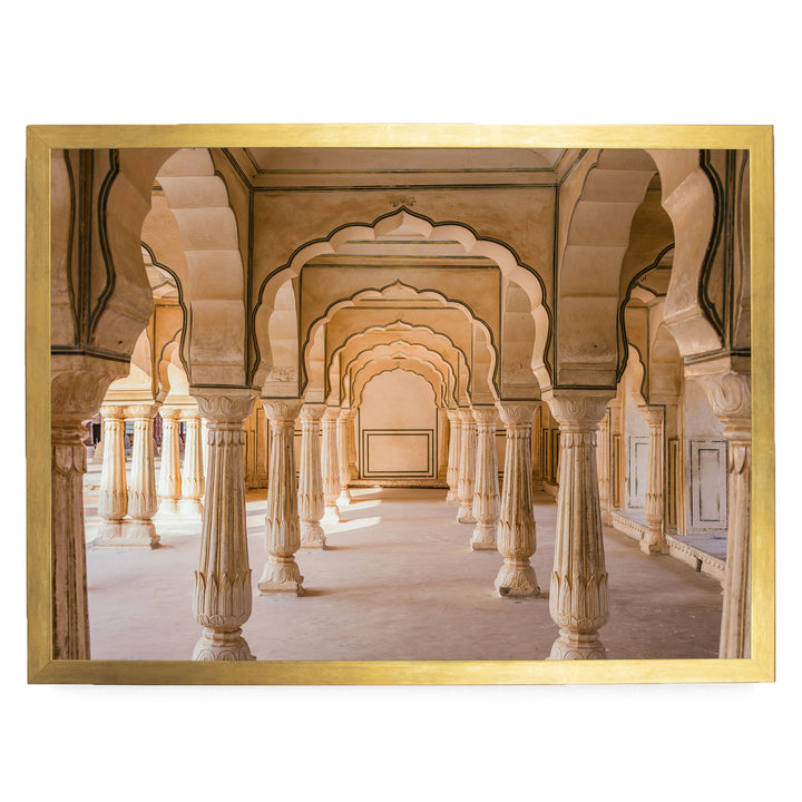 Archway, Amber Fort, Jaipur, India print in a gold frame without mat