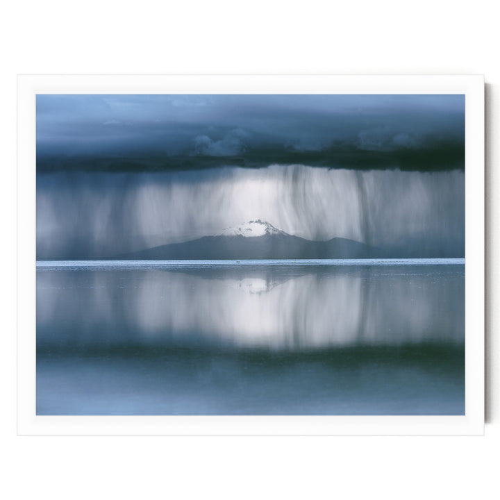 Storm over Salar de Uyuni II, Bolivia print in a white frame without mat