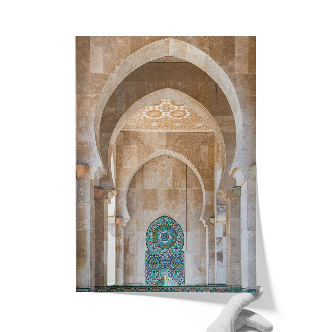 Mosaic Archway, Hassan II Mosque, Casablanca unframed print on matte fine art paper