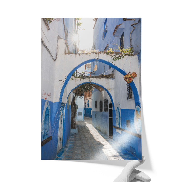 Blue Archways, Chefchaouen, Morocco unframed print on lustre photo paper