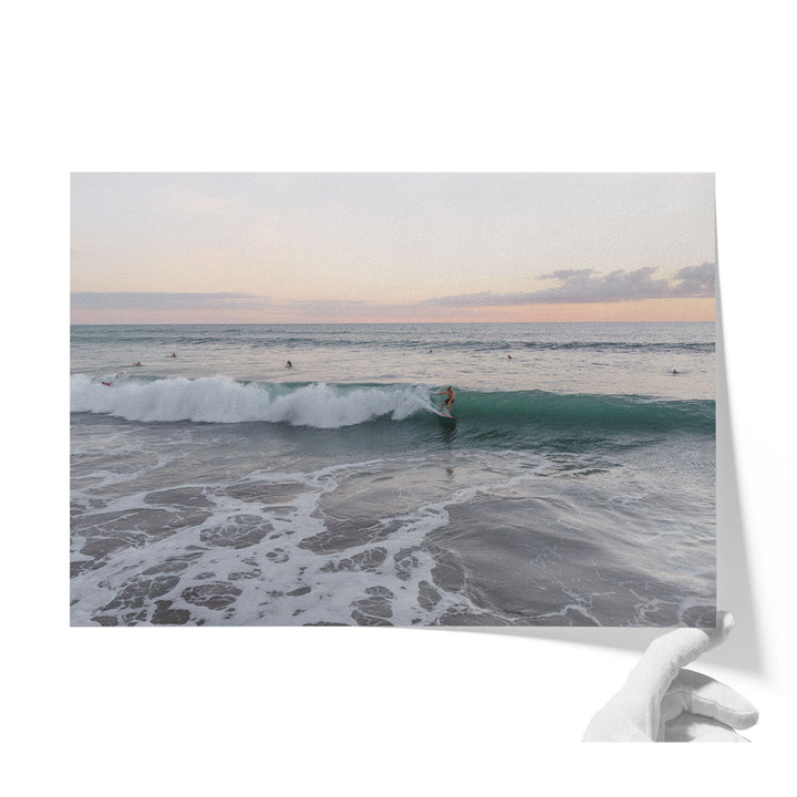 Riding the Wave at Sunset II, Costa Rica unframed print on matte fine art paper