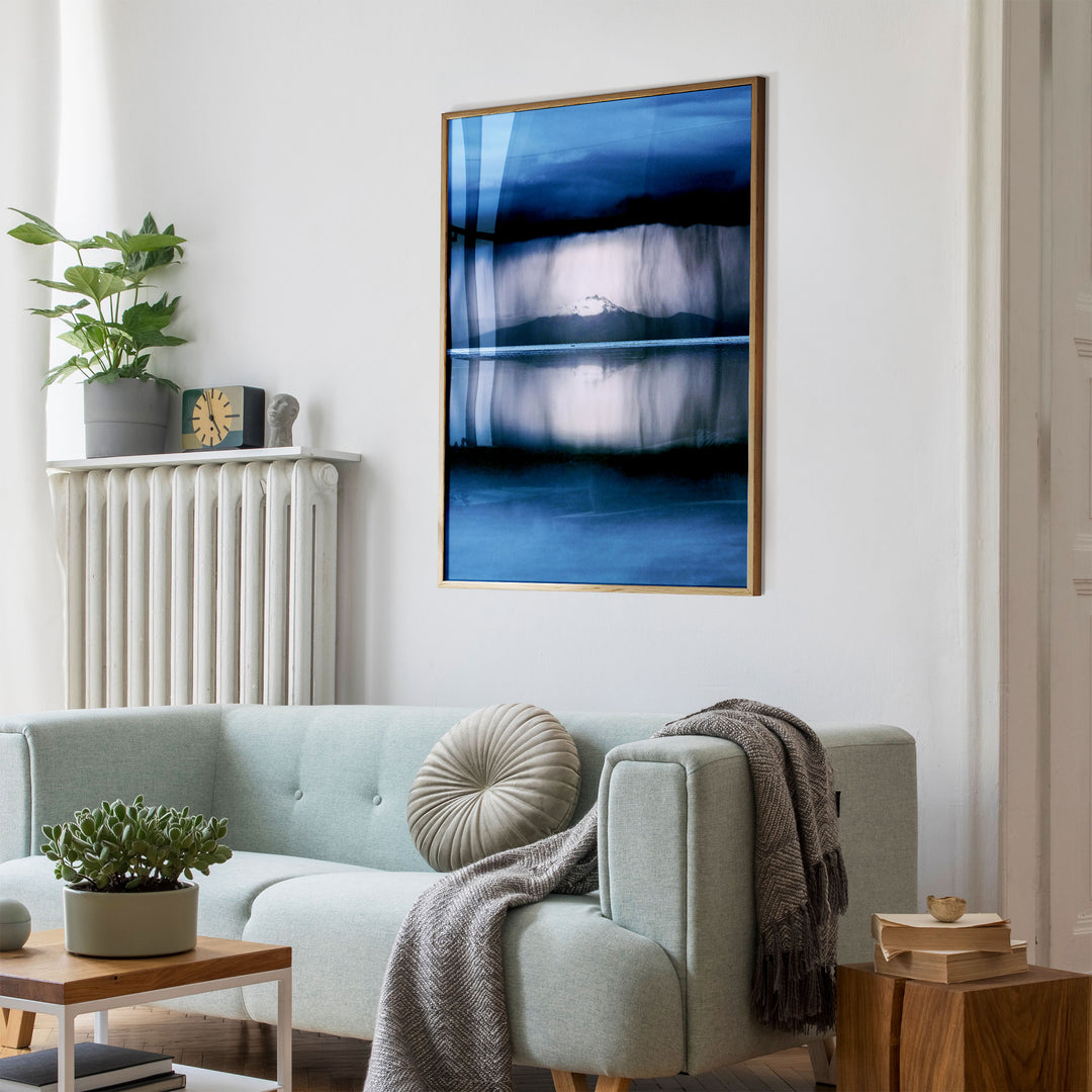 Storm over Salar de Uyuni I, Bolivia wall art mockup in an interior