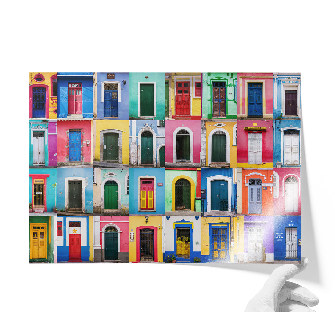 Colorful Doors of Brazil II unframed print on lustre photo paper