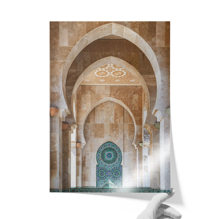 Mosaic Archway, Hassan II Mosque, Casablanca unframed print on lustre photo paper