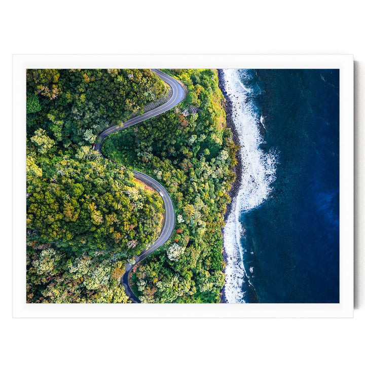 Road to Hana II, Maui, Hawaii print in a white frame without mat