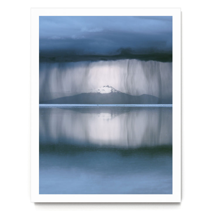 Storm over Salar de Uyuni I, Bolivia print in a white frame without mat