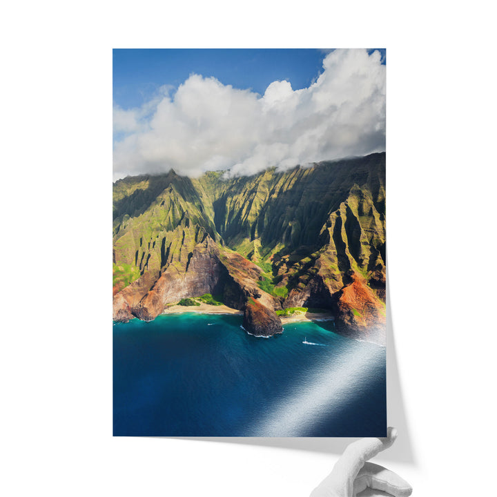 Kauai Cliffs II, Na Pali Coast, Hawaii unframed print on lustre photo paper
