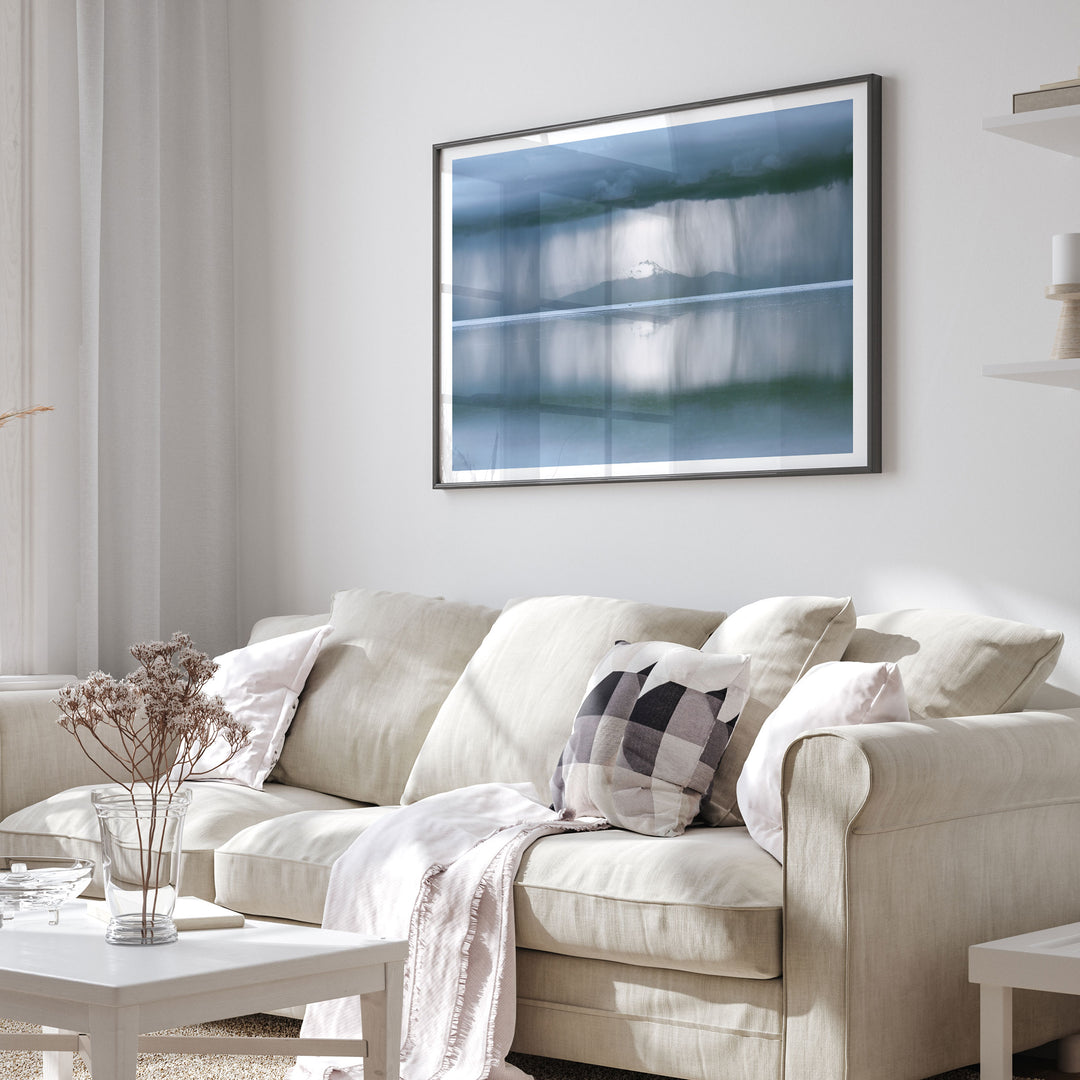 Storm over Salar de Uyuni II, Bolivia framed print in a living room setting