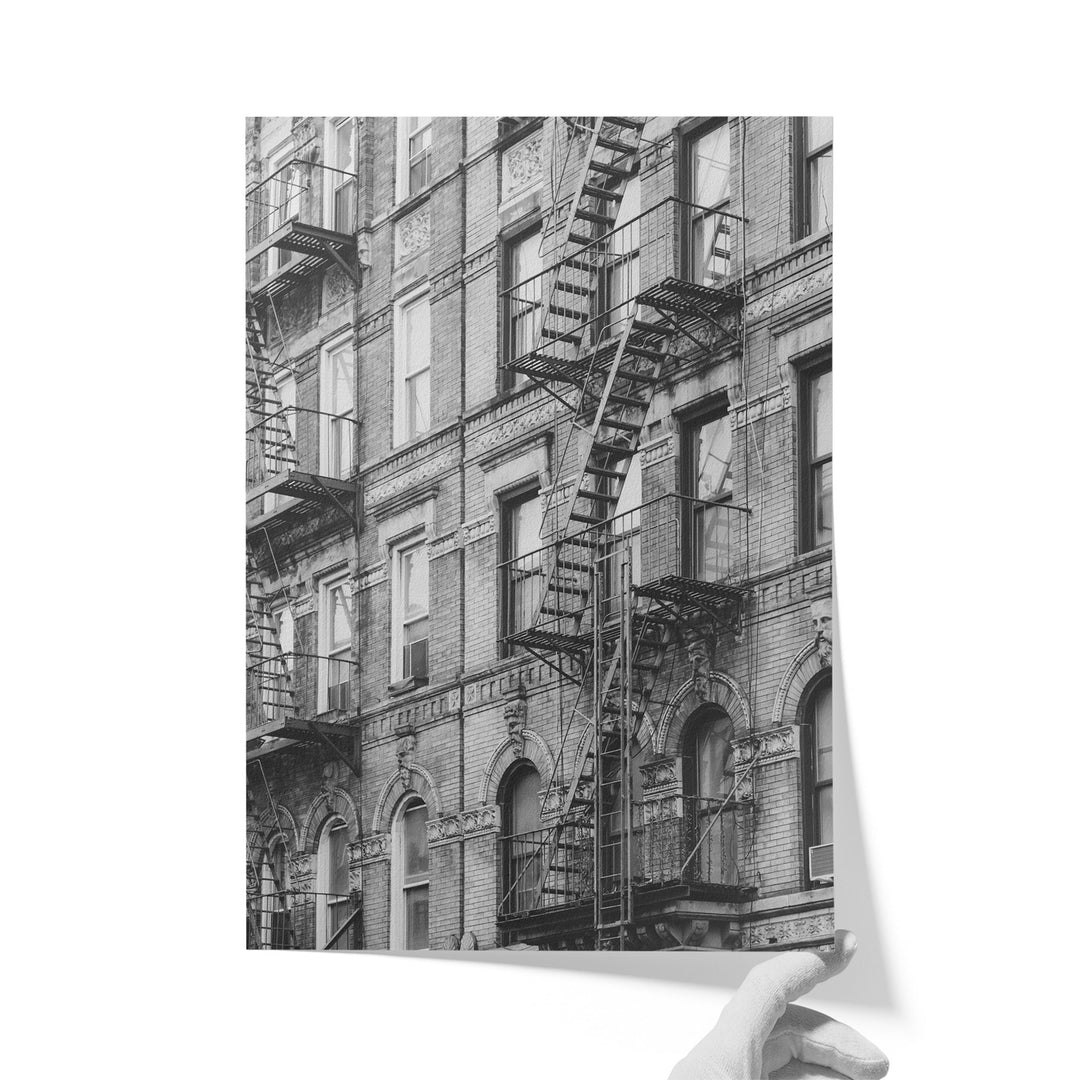 Fire Escapes, New York City – B&amp;W unframed print on matte fine art paper