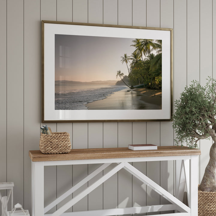 Palm Beach at Dawn, Drake Bay, Costa Rica framed wall art in a home interior