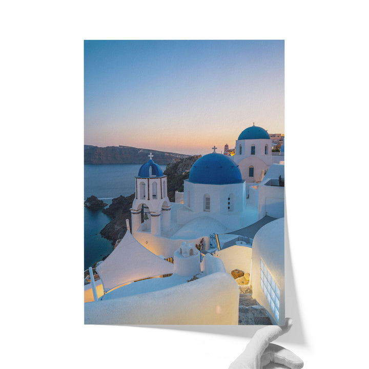 Iconic Santorini III, Oia, Greece unframed print on matte fine art paper