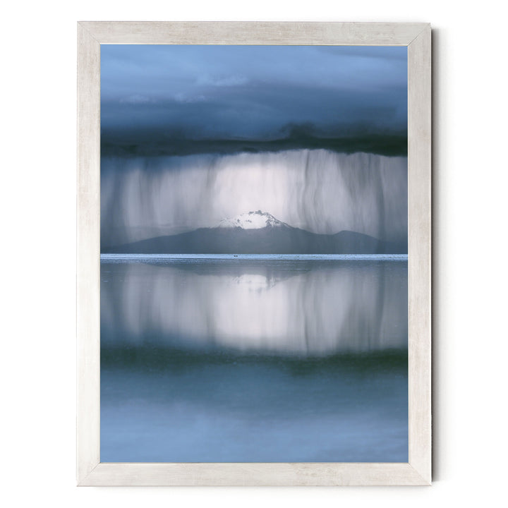 Storm over Salar de Uyuni I, Bolivia print in a silver frame without mat