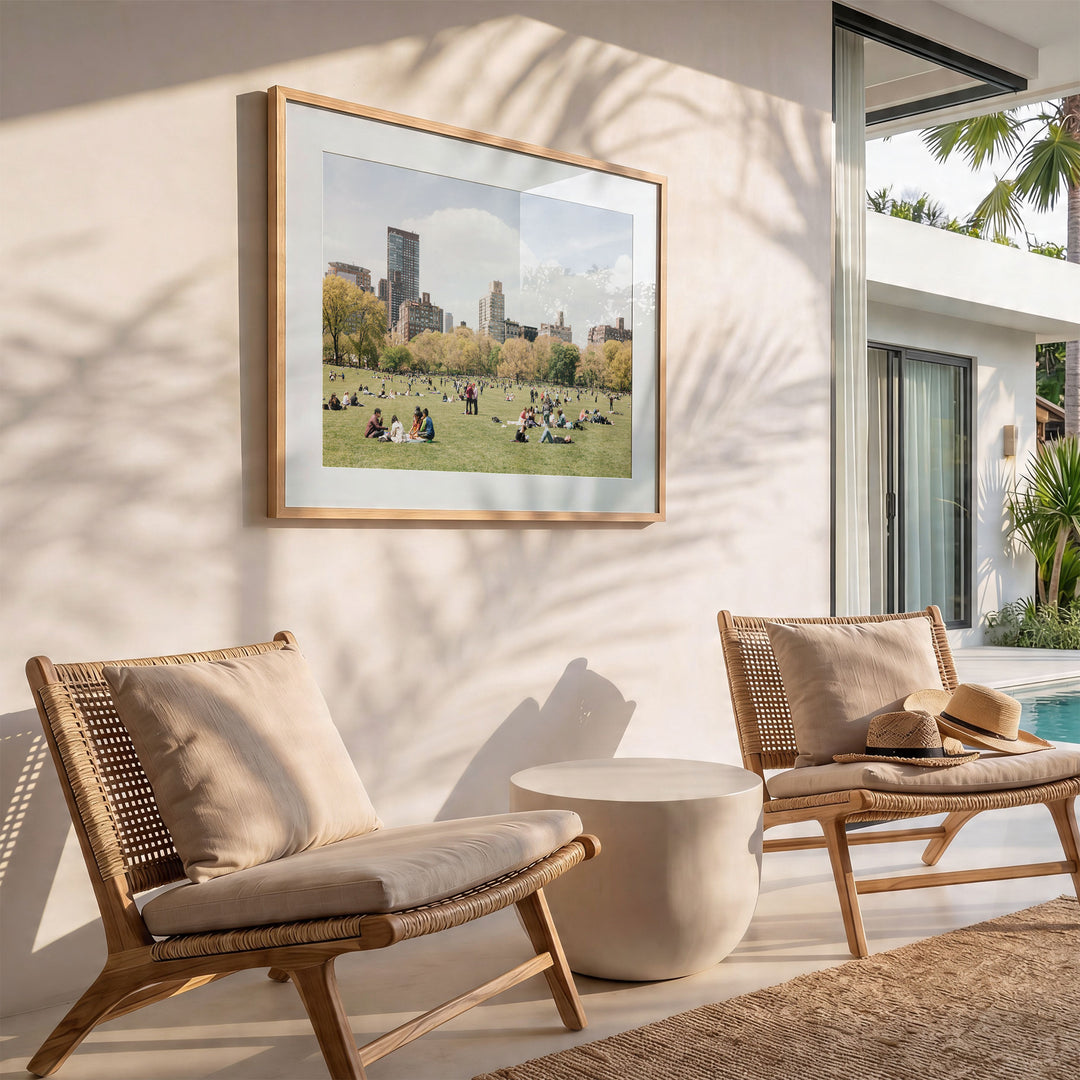 Sheep Meadow, Central Park, New York City wall art in a modern interior