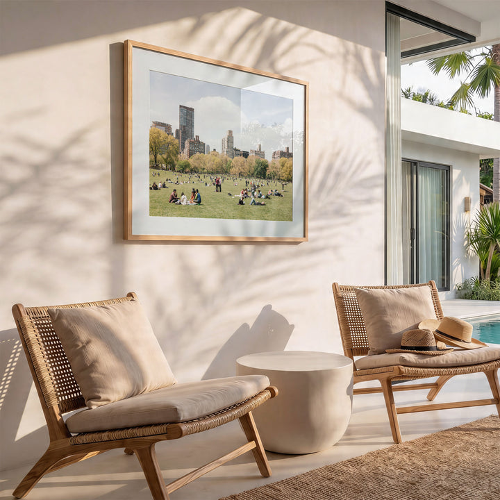 Sheep Meadow, Central Park, New York City wall art in a modern interior