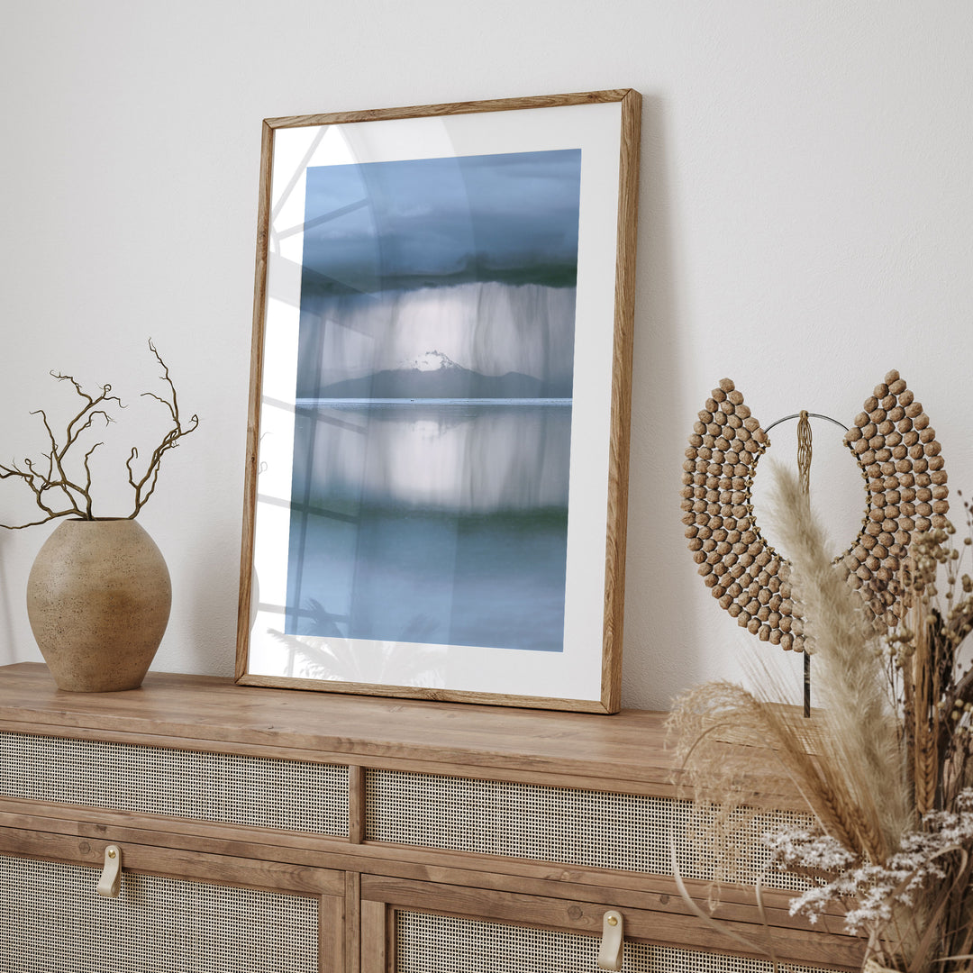 Storm over Salar de Uyuni I, Bolivia framed print styled on the wall
