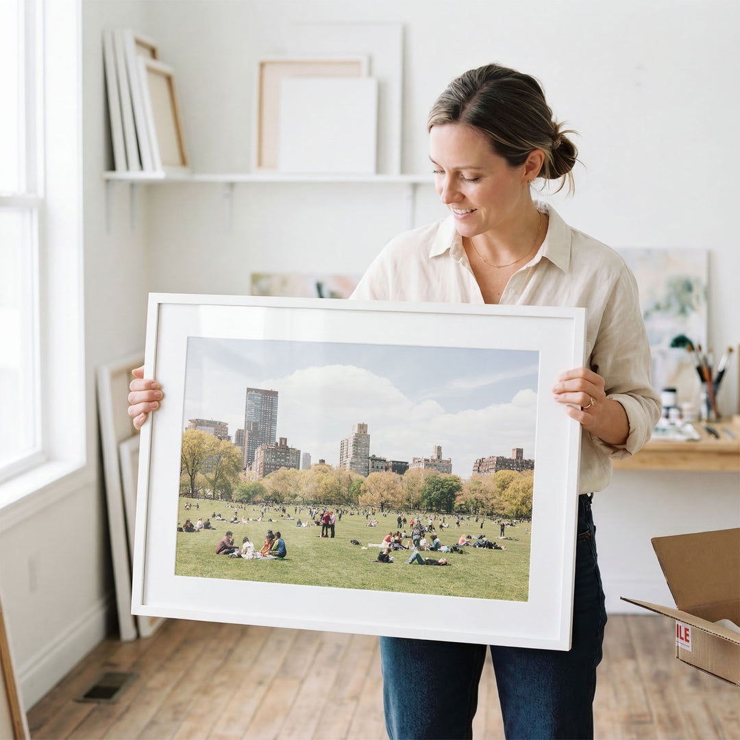 Sheep Meadow, Central Park, New York City wall art in a contemporary home