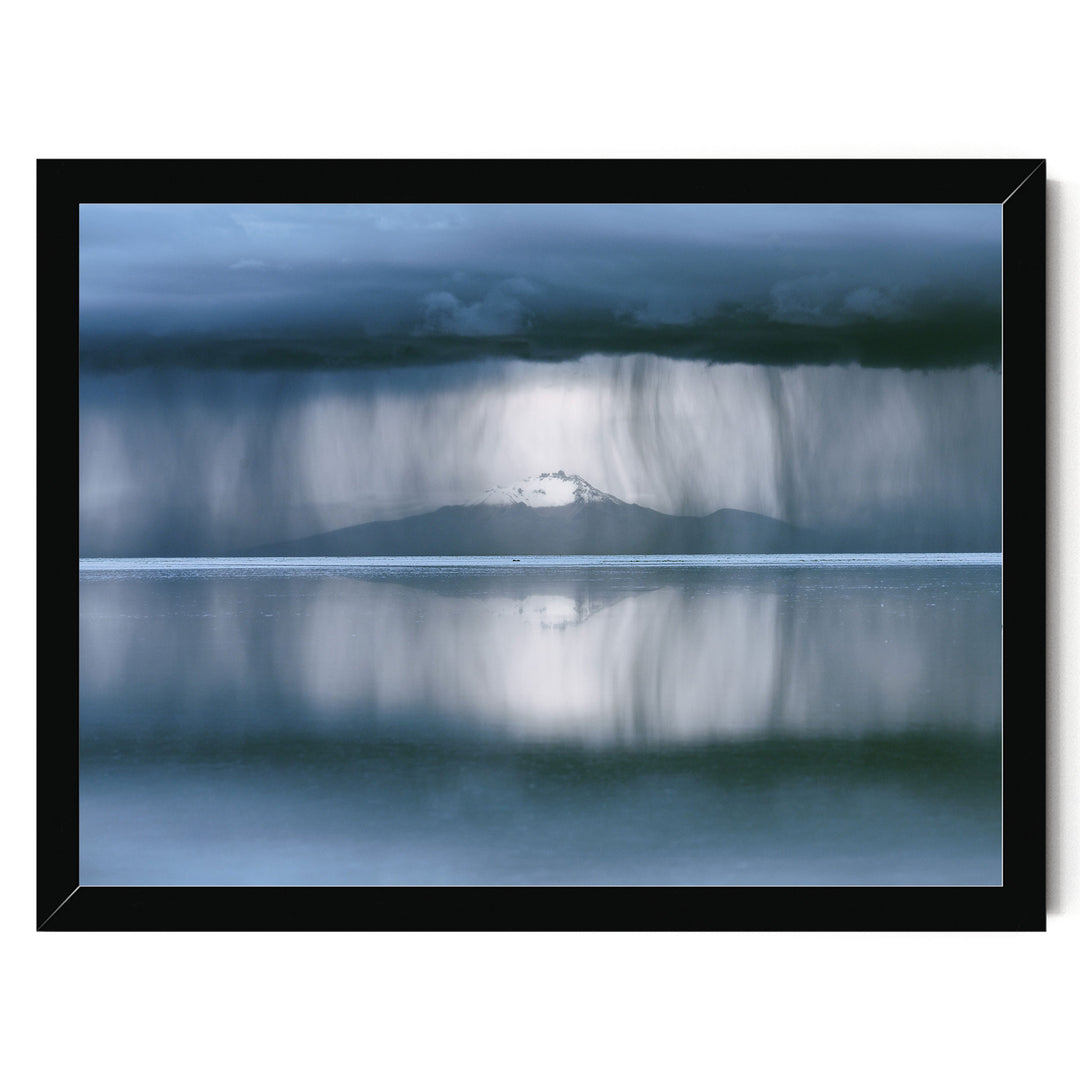 Storm over Salar de Uyuni II, Bolivia print in a black frame without mat