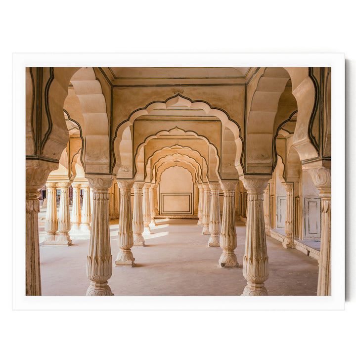 Archway, Amber Fort, Jaipur, India print in a white frame without mat