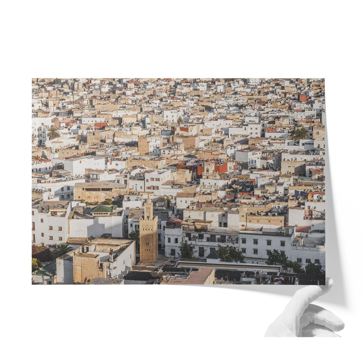 Medina of Rabat from Above, Morocco unframed print on matte fine art paper