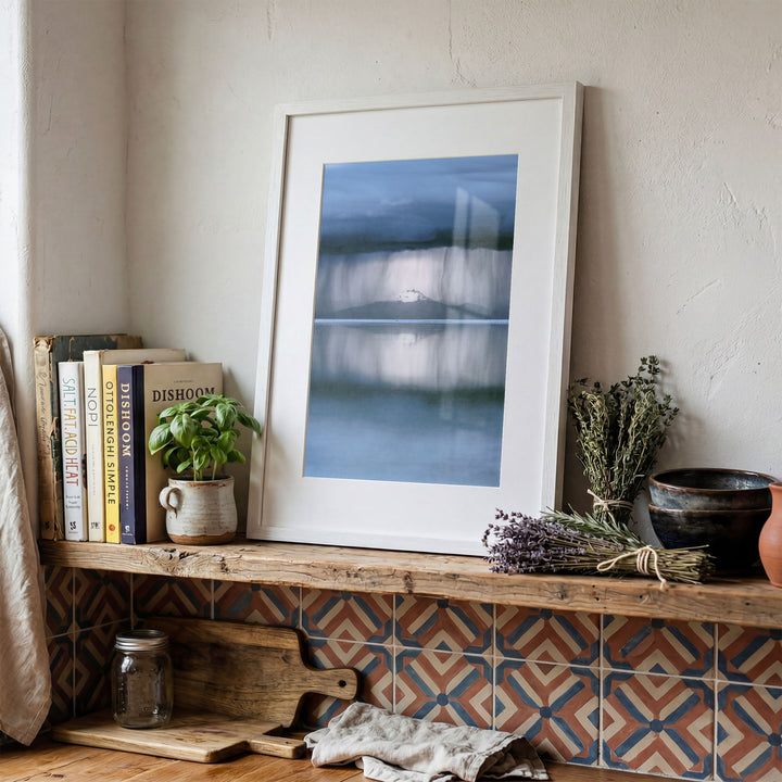 Storm over Salar de Uyuni I, Bolivia framed print in a decorated room