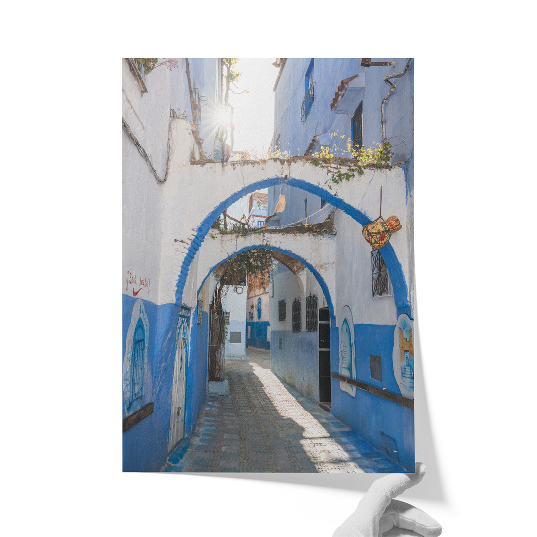 Blue Archways, Chefchaouen, Morocco unframed print on matte fine art paper