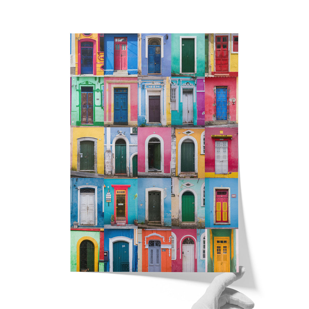 Colorful Doors of Brazil I unframed print on matte fine art paper