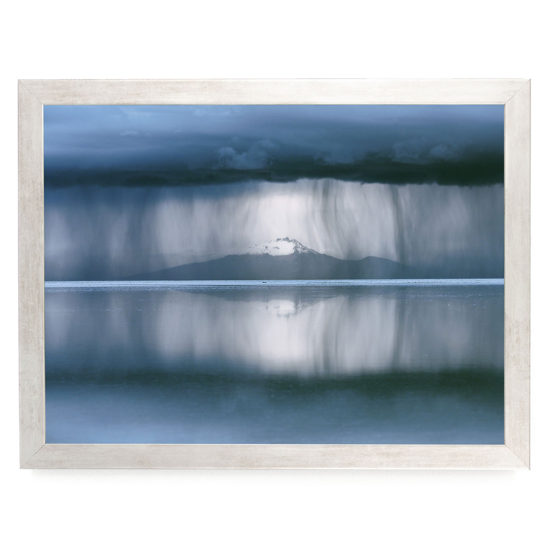 Storm over Salar de Uyuni II, Bolivia print in a silver frame without mat