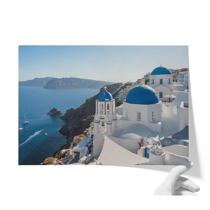 Blue Santorini, Oia, Greece unframed print on matte fine art paper